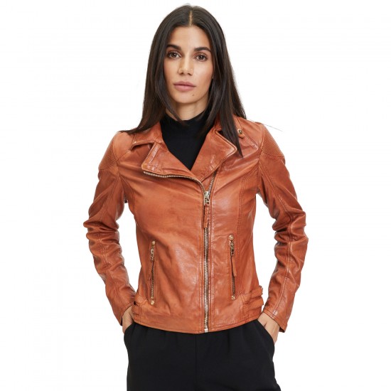 Geaca de Piele Dama Gipsy Coniac GWCadiz