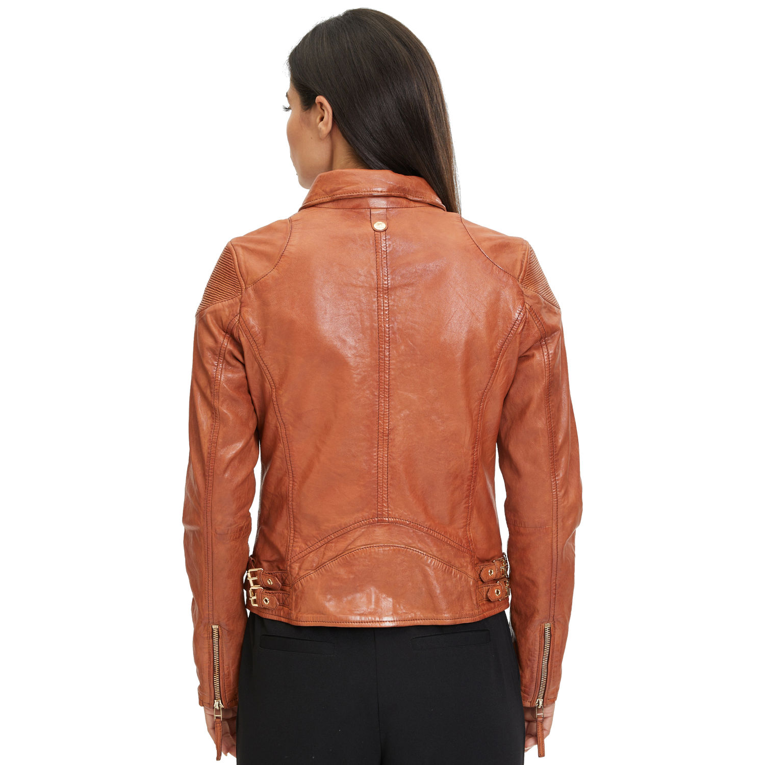 Geaca de Piele Dama Gipsy Coniac GWCadiz – Geci de Piele