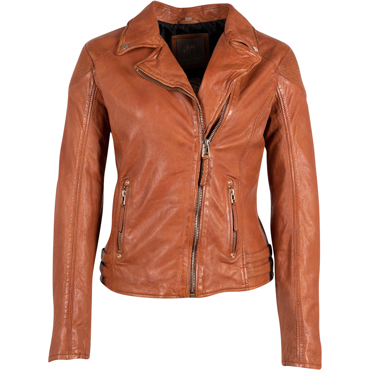 Geaca de Piele Dama Gipsy Coniac GWCadiz – Geci de Piele
