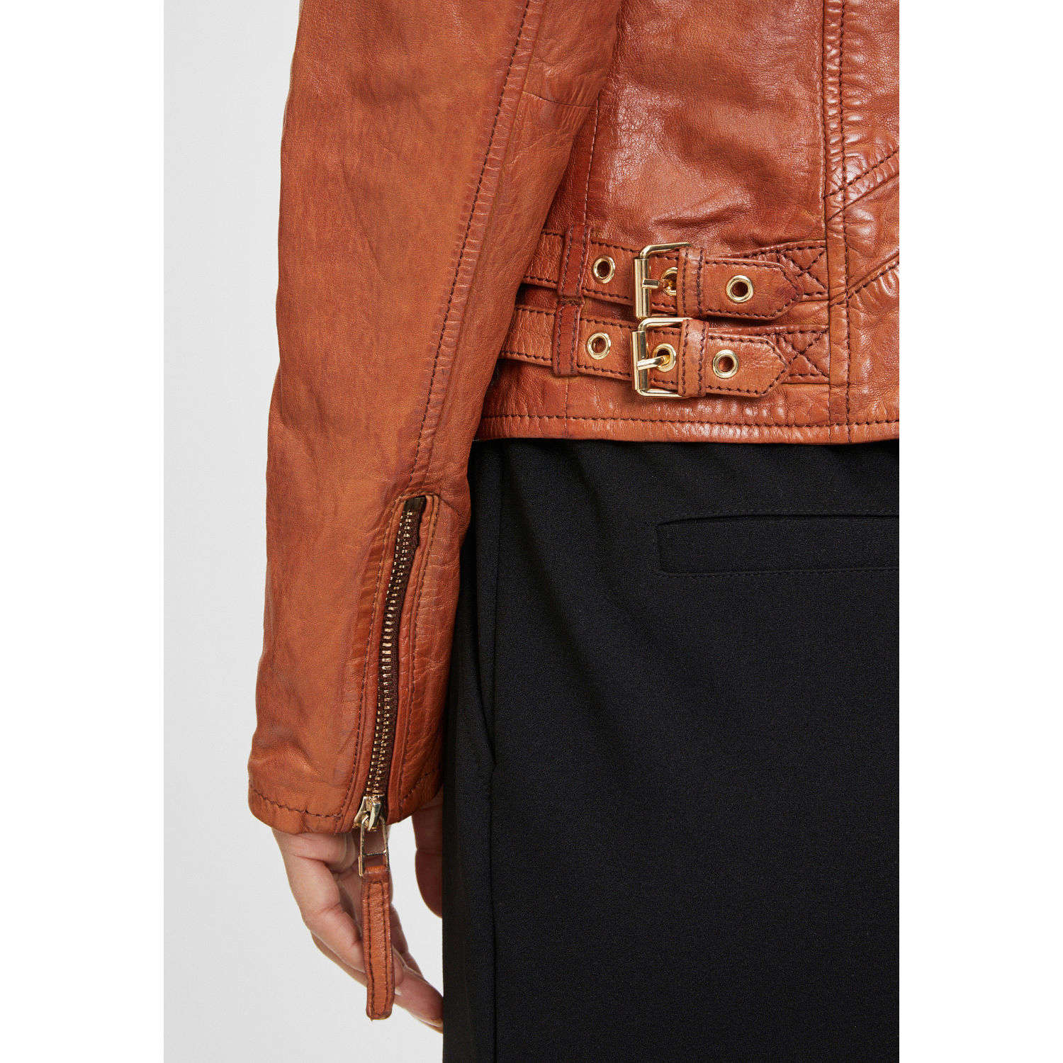 Geaca de Piele Dama Gipsy Coniac GWCadiz – Geci de Piele