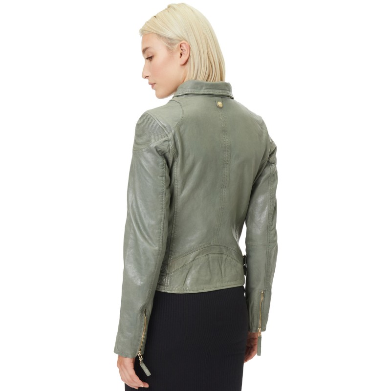 Geaca de Piele Dama Gipsy Verde Salvie GWCadiz – Geci de Piele Geaca de Piele Dama Gipsy Verde Salvie GWCadiz – Geci de Piele