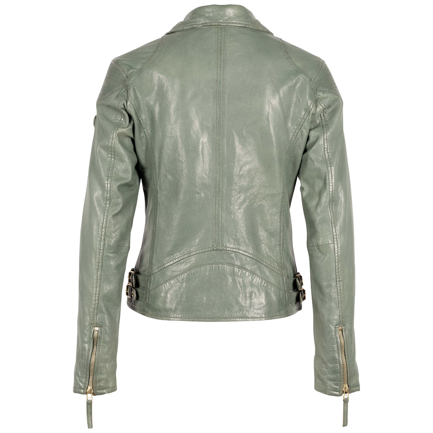 Geaca de Piele Dama Gipsy Verde Salvie GWCadiz – Geci de Piele