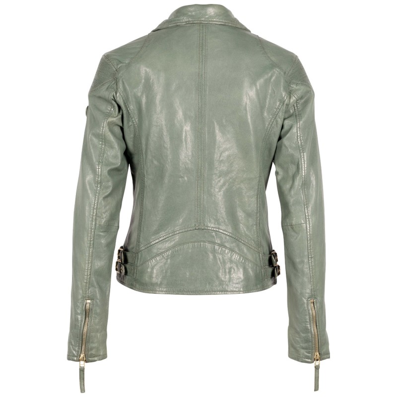 Geaca de Piele Dama Gipsy Verde Salvie GWCadiz – Geci de Piele Geaca de Piele Dama Gipsy Verde Salvie GWCadiz – Geci de Piele