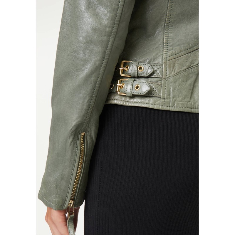 Geaca de Piele Dama Gipsy Verde Salvie GWCadiz – Geci de Piele Geaca de Piele Dama Gipsy Verde Salvie GWCadiz – Geci de Piele