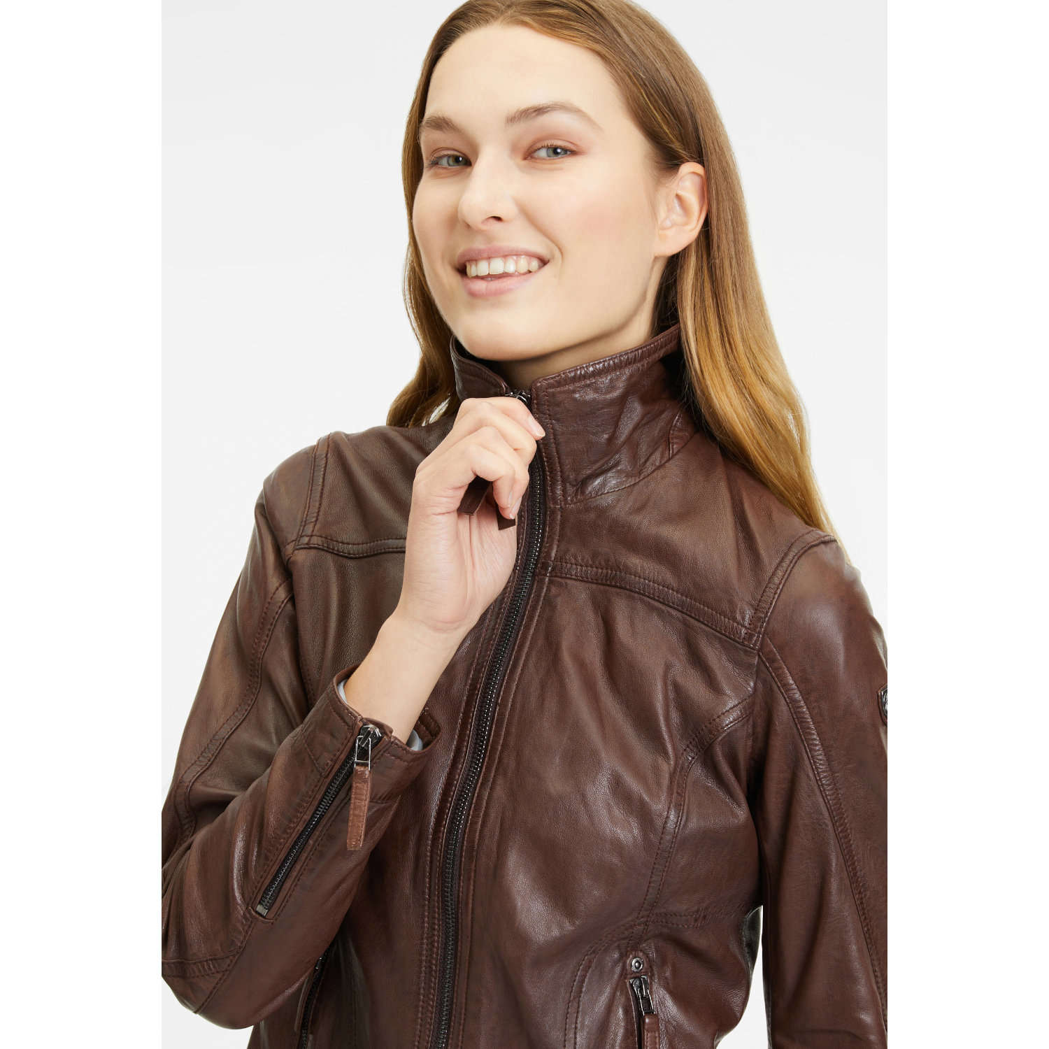 Geaca de Piele Dama Gipsy Castanie GWCaitlin – Black Friday Geaca de Piele Dama Gipsy Castanie GWCaitlin – Black Friday