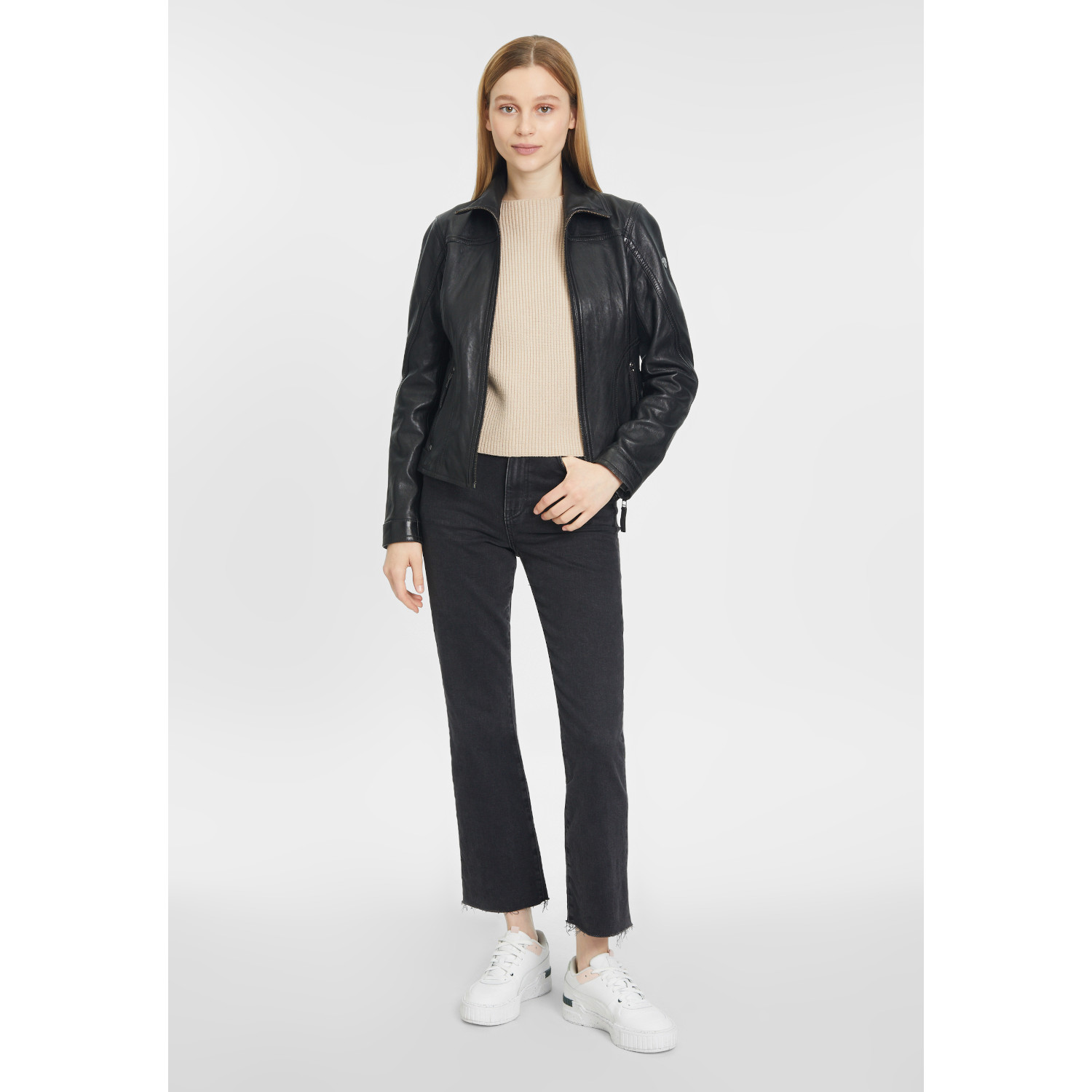 Geaca de Piele Dama Gipsy Neagra GWCaitlin – Black Friday