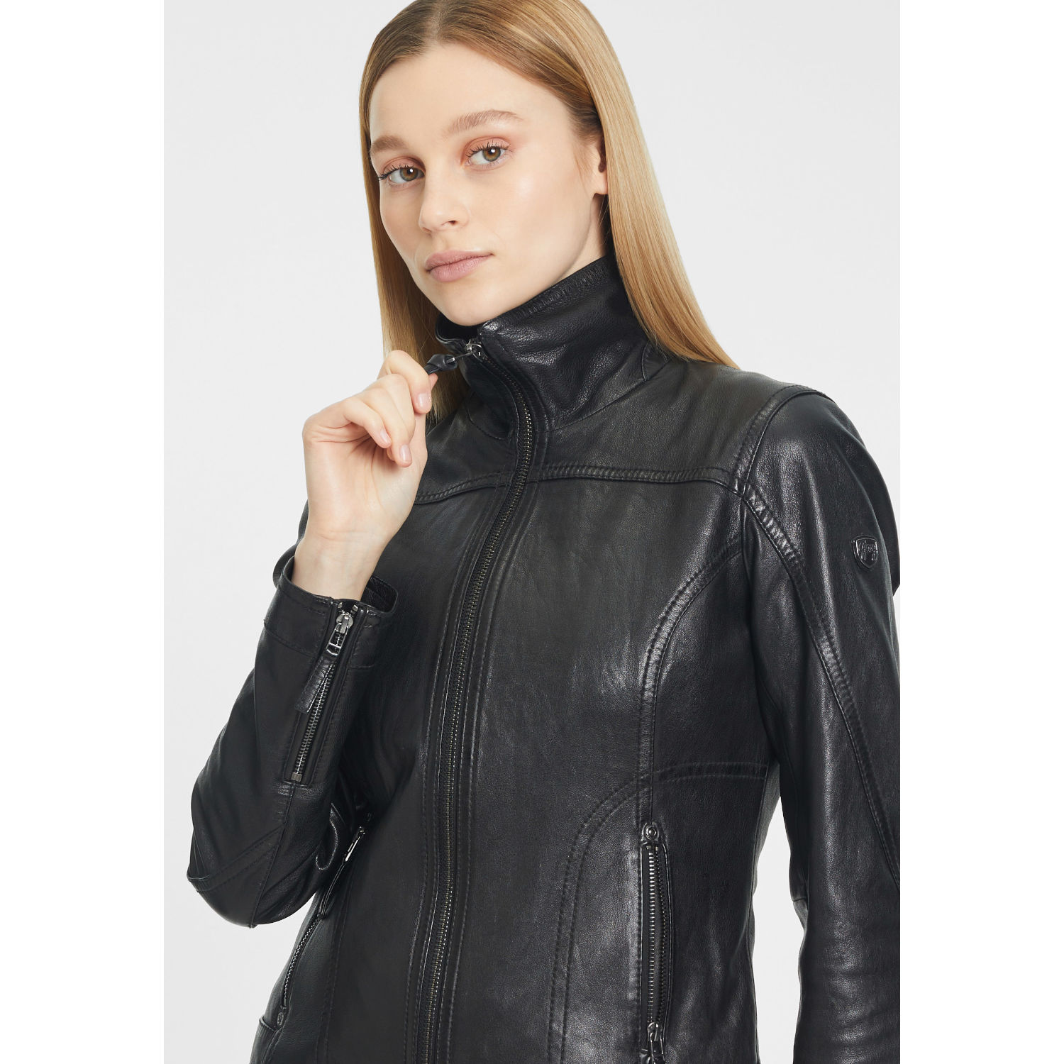 Geaca de Piele Dama Gipsy Neagra GWCaitlin – Black Friday