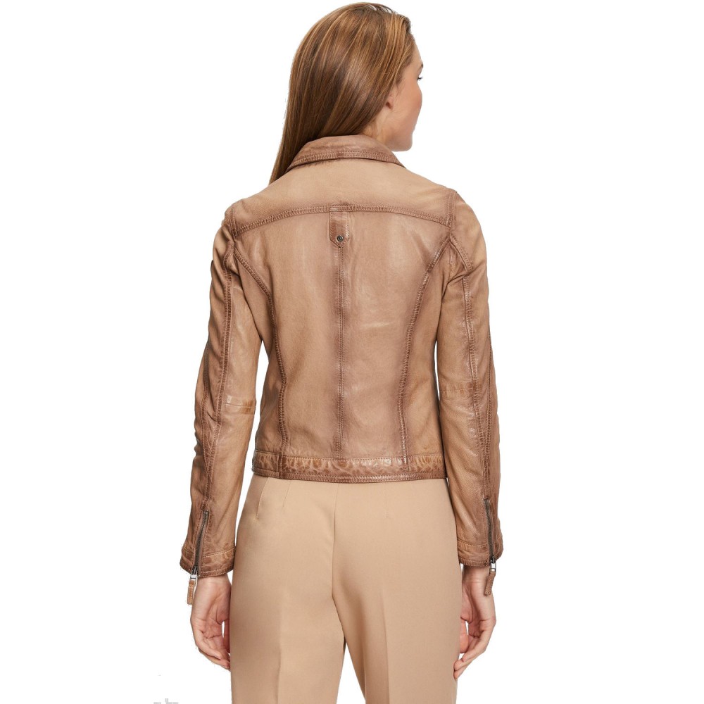 Geaca de Piele Dama Gipsy Bej Deschis GWCardie Geaca de Piele Dama Gipsy Bej Deschis GWCardie - readytowear.ro