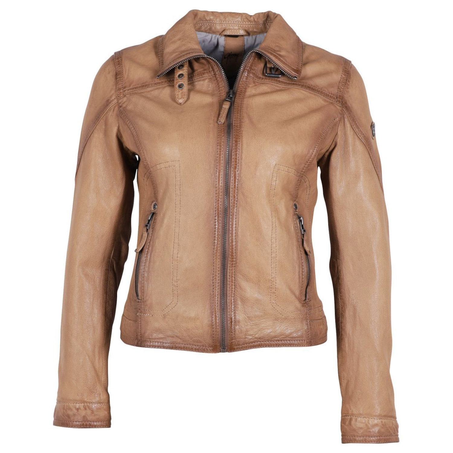 Geaca de Piele Dama Gipsy Bej Deschis GWCardie – IMBRACAMINTE