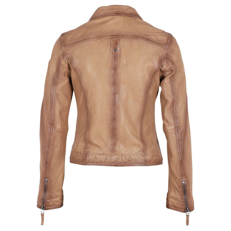 Geaca de Piele Dama Gipsy Bej Deschis GWCardie – IMBRACAMINTE