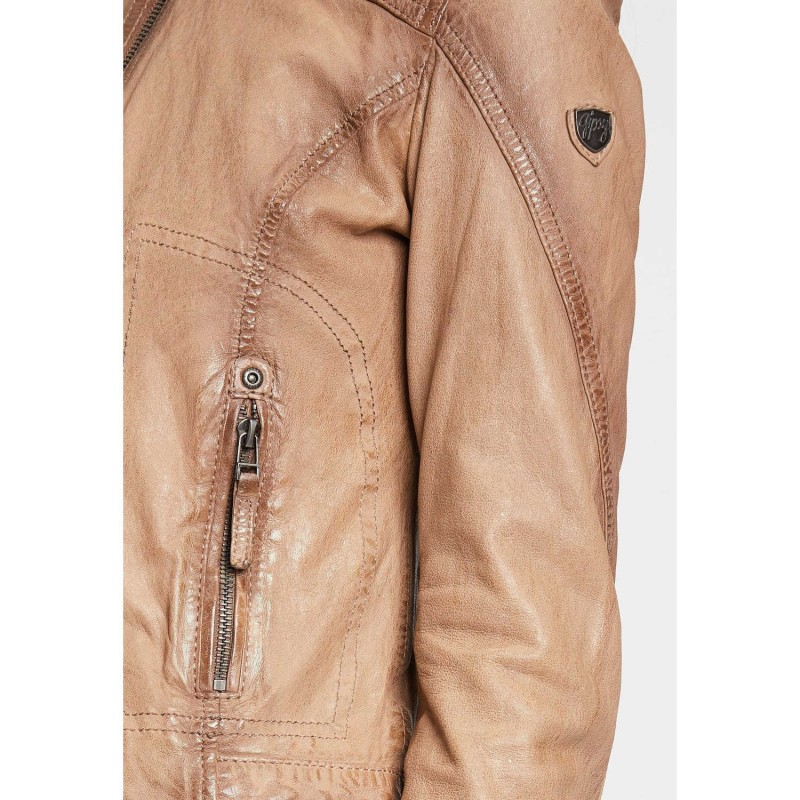 Geaca de Piele Dama Gipsy Bej Deschis GWCardie – IMBRACAMINTE