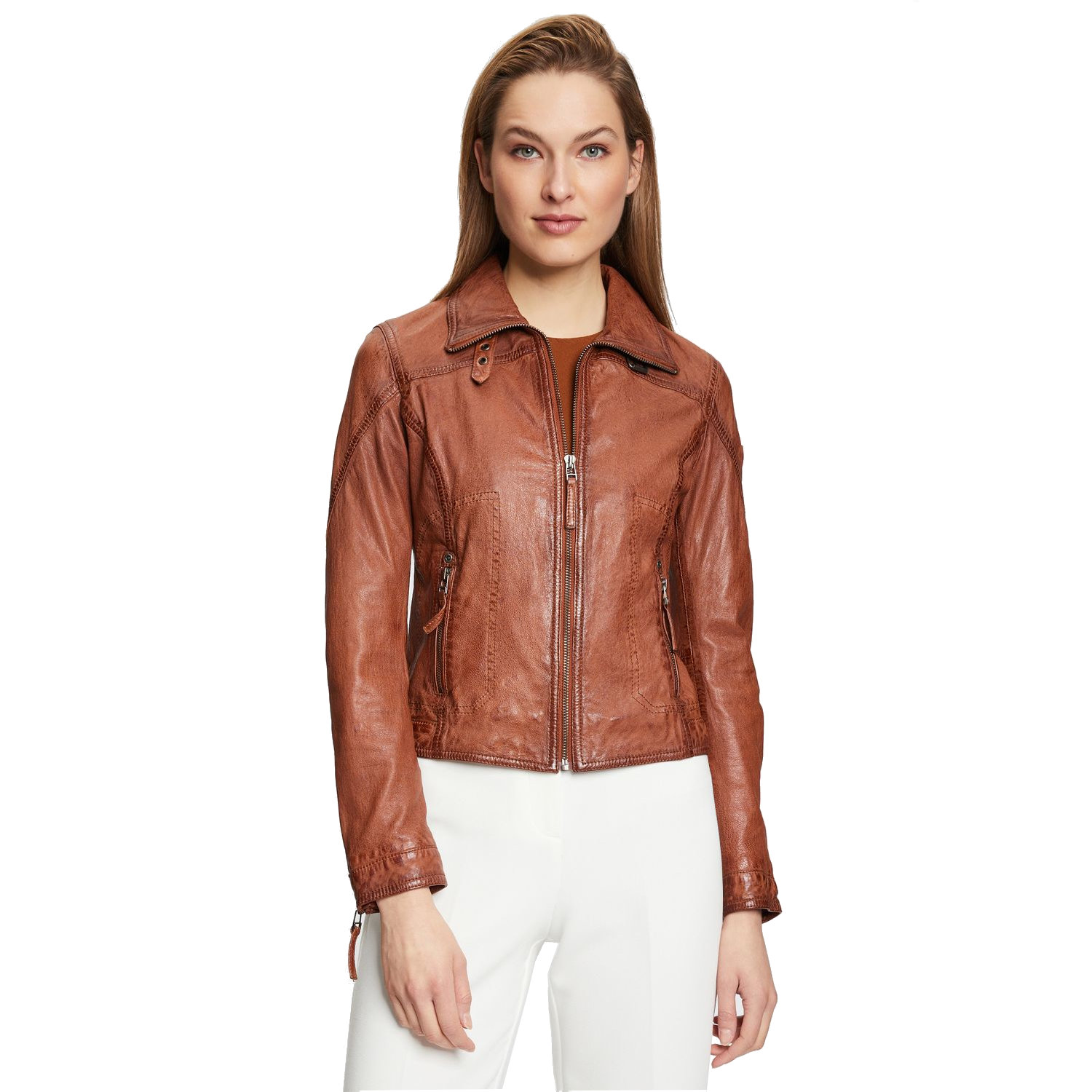 Geaca de Piele Dama Gipsy Coniac GWCardie – IMBRACAMINTE Geaca de Piele Dama Gipsy Coniac GWCardie – IMBRACAMINTE