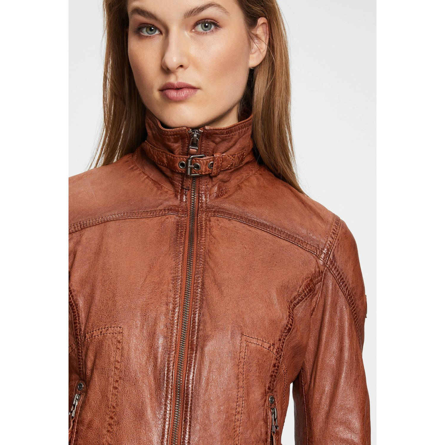 Geaca de Piele Dama Gipsy Coniac GWCardie – IMBRACAMINTE Geaca de Piele Dama Gipsy Coniac GWCardie – IMBRACAMINTE