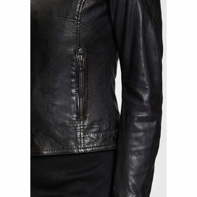 Geaca de Piele Dama Gipsy Neagra GWCardie – IMBRACAMINTE