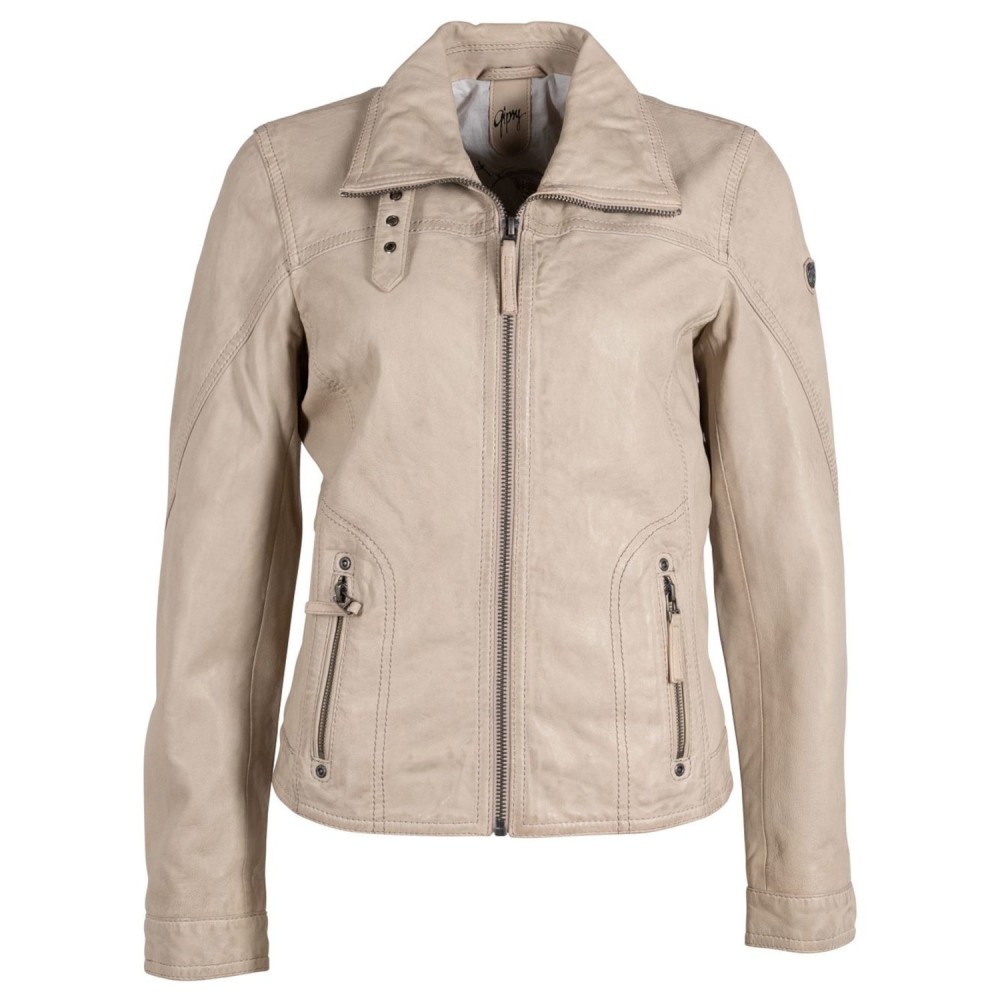 Geaca de Piele Dama Gipsy Bej Deschis GWCarley Geaca de Piele Dama Gipsy Bej Deschis GWCarley - readytowear.ro