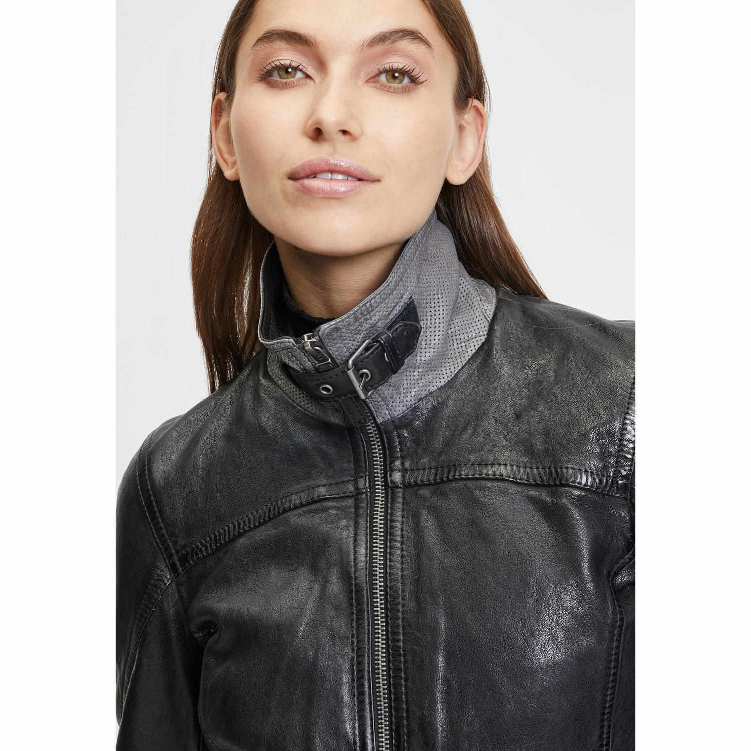 Geaca de Piele Dama Gipsy Neagra GWCarley – IMBRACAMINTE