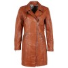Geaca Lunga de Piele Dama Gipsy Coniac GWCaro Geaca Lunga de Piele Dama Gipsy Coniac GWCaro - readytowear.ro