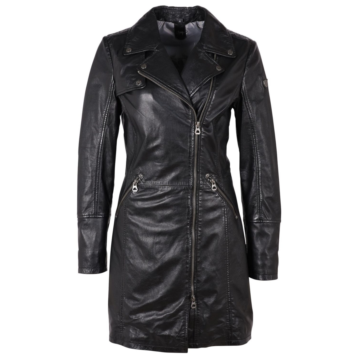 Geaca Lunga de Piele Dama Gipsy Neagra GWCaro – Black Friday Geaca Lunga de Piele Dama Gipsy Neagra GWCaro – Black Friday