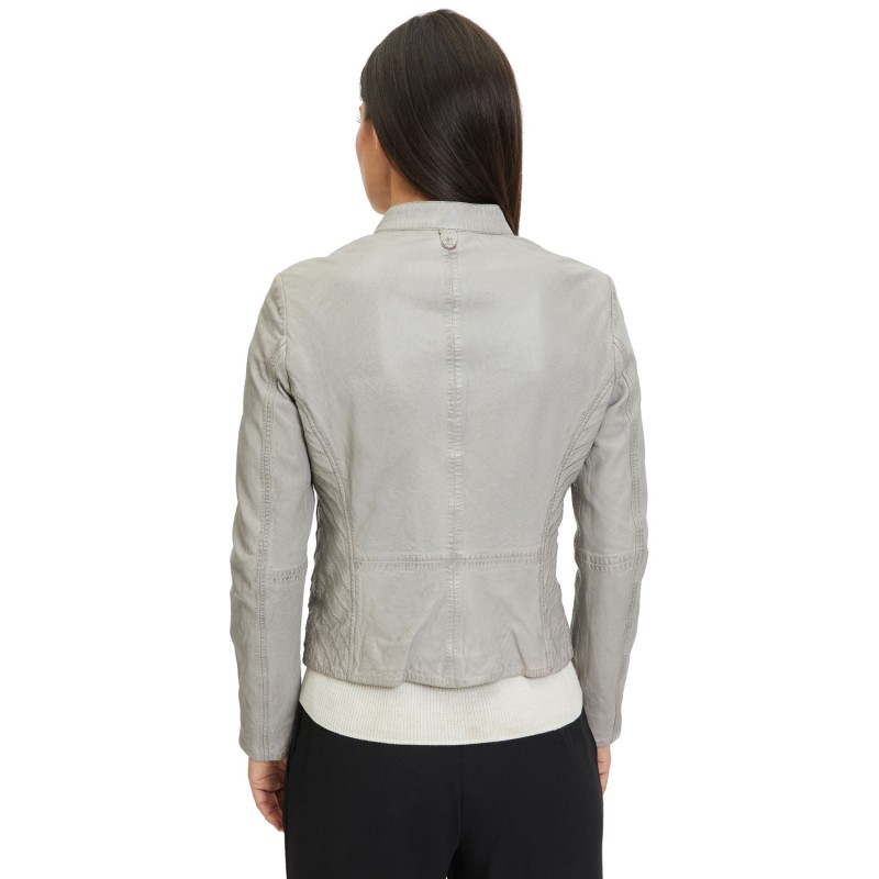 Geaca de Piele Dama Gipsy Gri Argintiu GWCharu – Black Friday