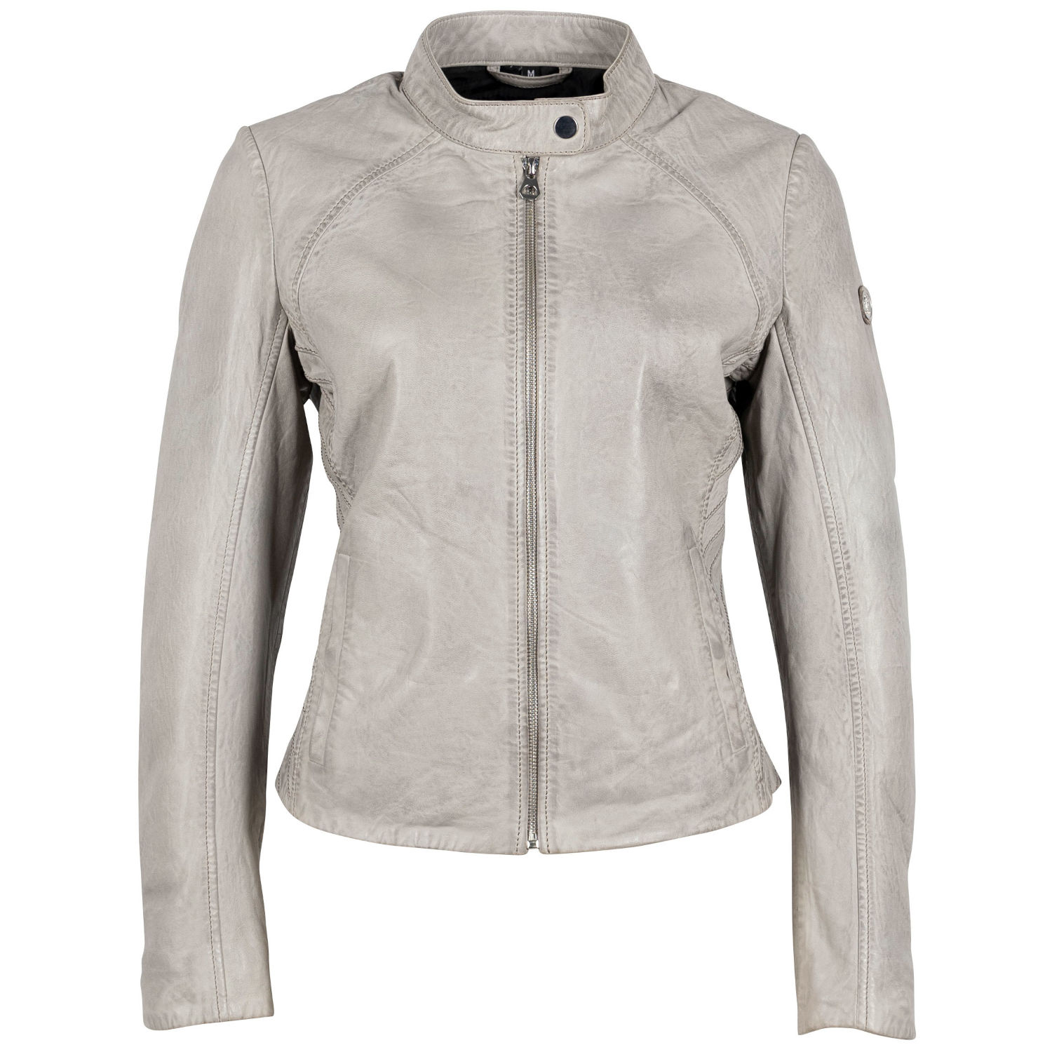 Geaca de Piele Dama Gipsy Gri Argintiu GWCharu – Black Friday