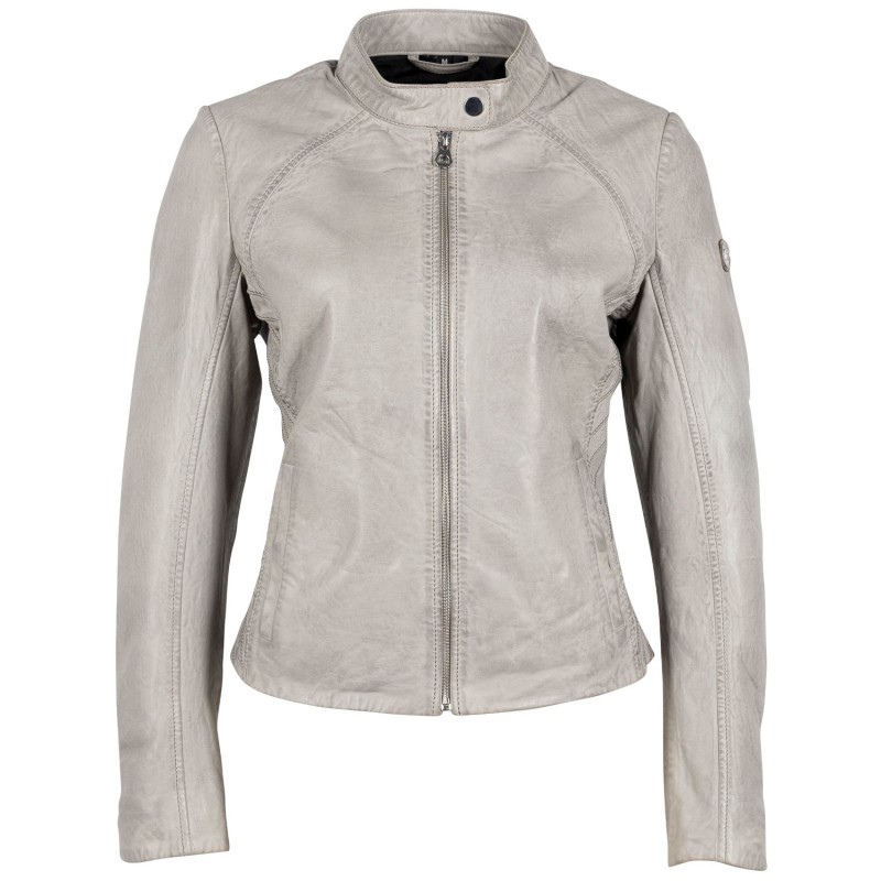 Geaca de Piele Dama Gipsy Gri Argintiu GWCharu – Black Friday