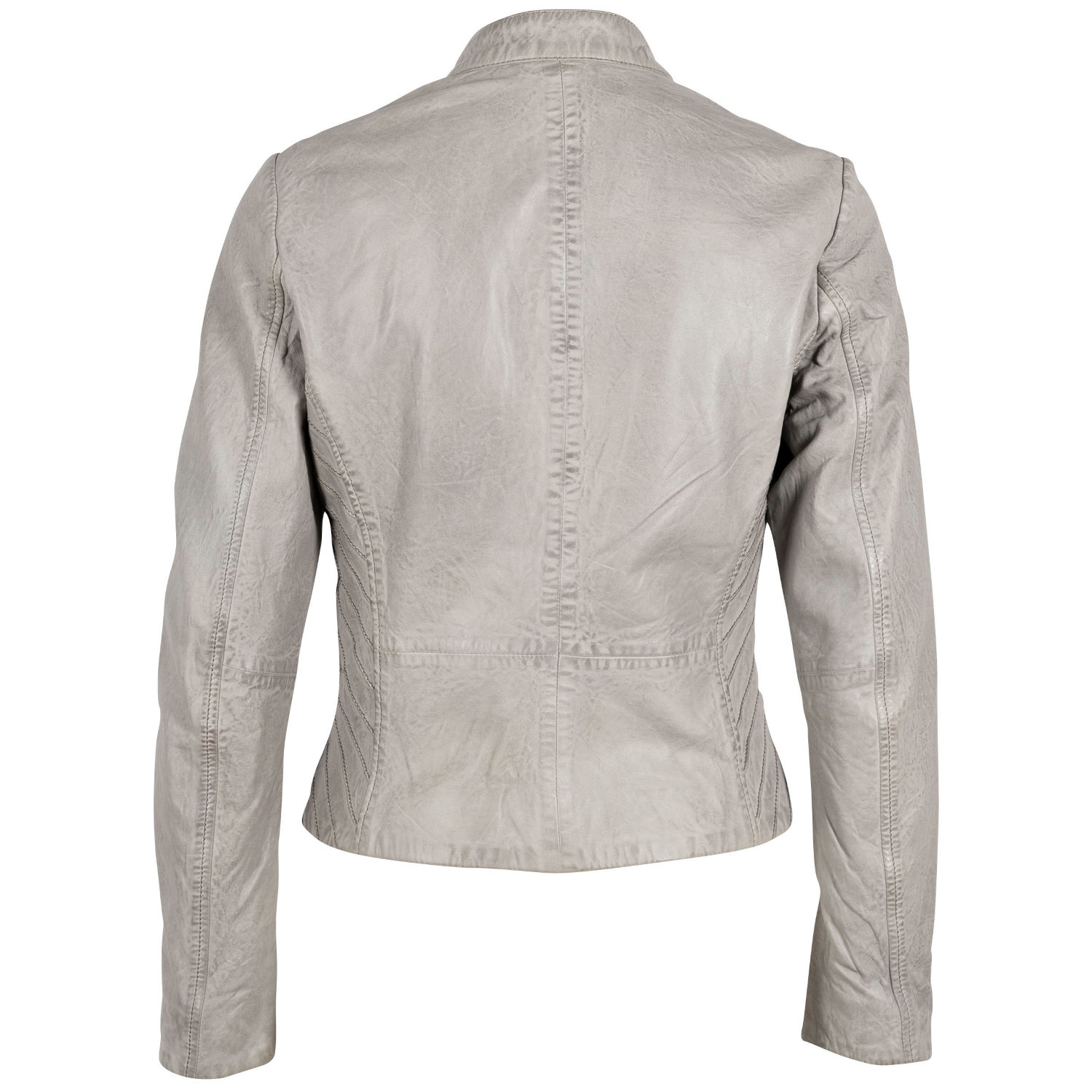 Geaca de Piele Dama Gipsy Gri Argintiu GWCharu – Black Friday