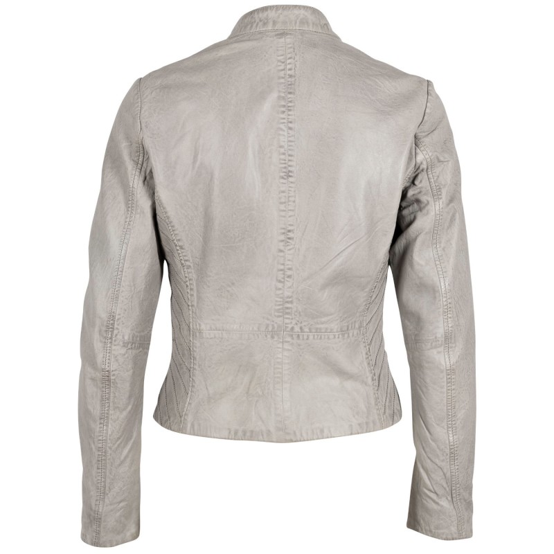 Geaca de Piele Dama Gipsy Gri Argintiu GWCharu – Black Friday