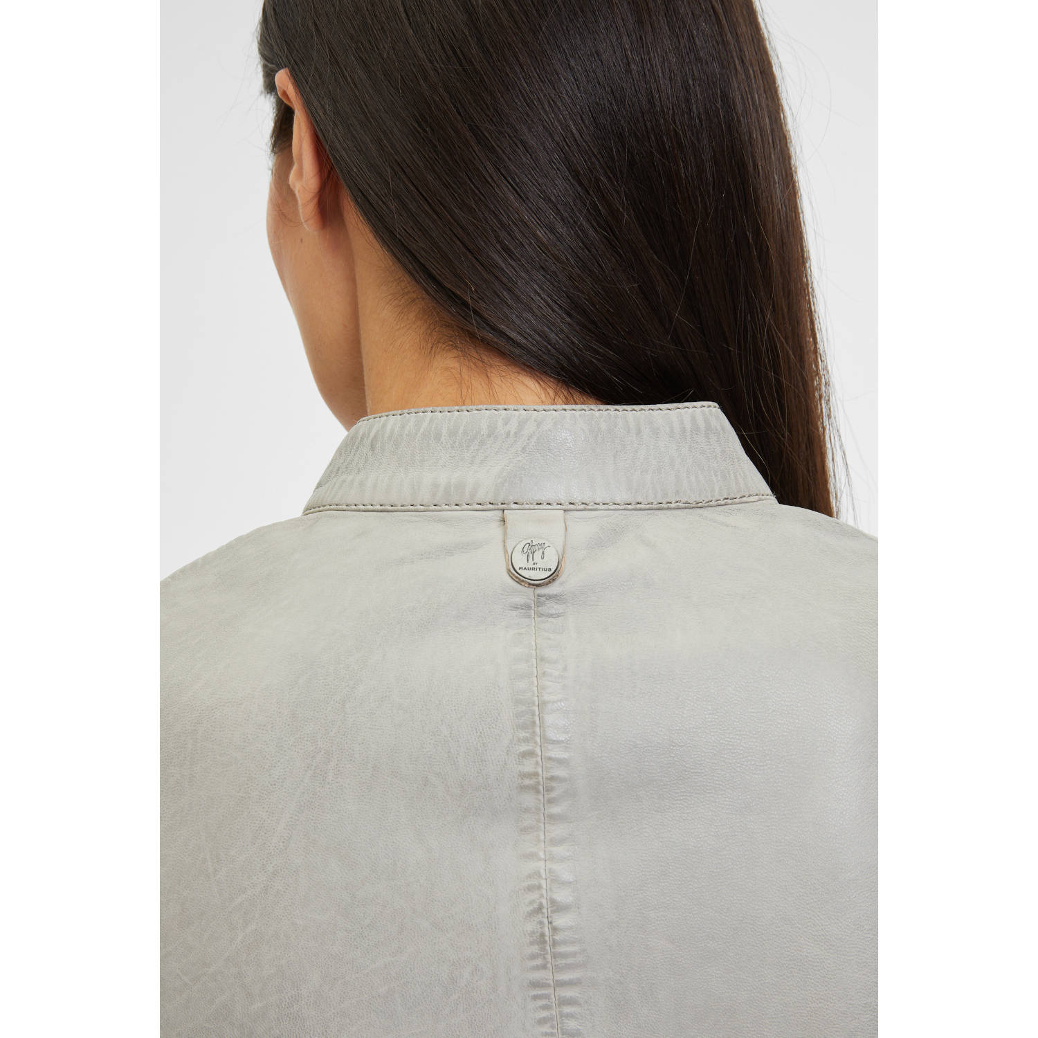 Geaca de Piele Dama Gipsy Gri Argintiu GWCharu – Black Friday