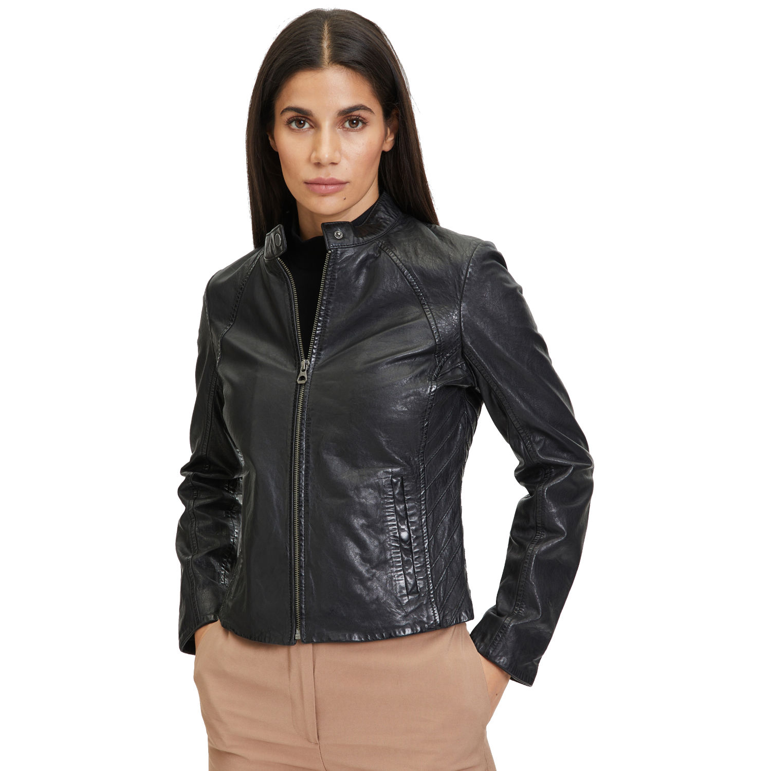 Geaca de Piele Dama Gipsy Neagra GWCharu – Geci de Piele Geaca de Piele Dama Gipsy Neagra GWCharu – Geci de Piele