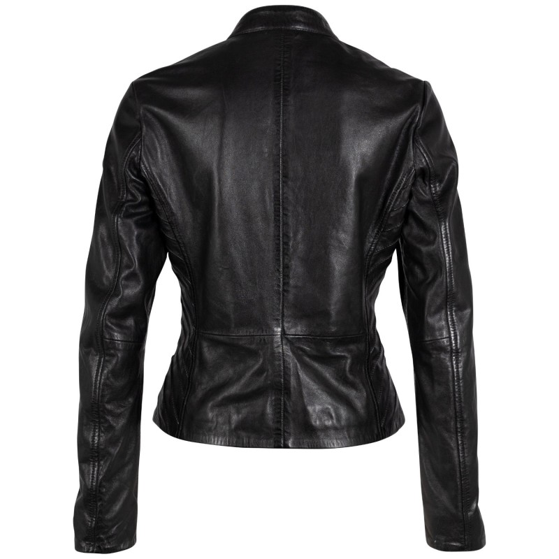 Geaca de Piele Dama Gipsy Neagra GWCharu – Geci de Piele