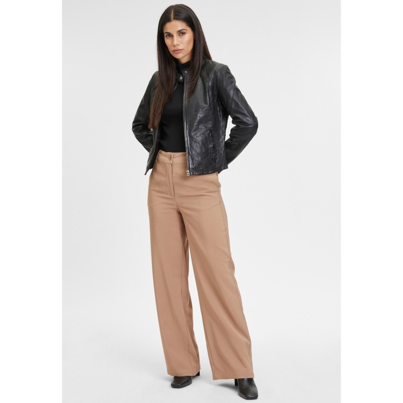 Geaca de Piele Dama Gipsy Neagra GWCharu – Geci de Piele