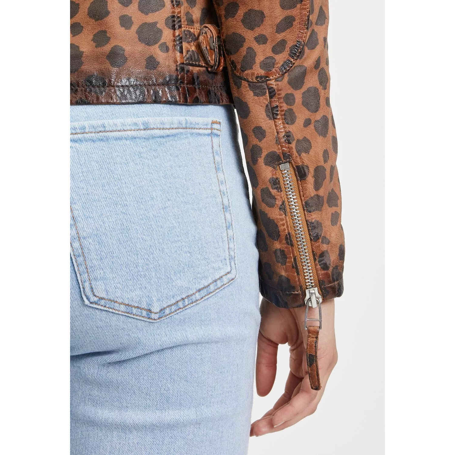 Geaca de Piele Dama Gipsy Coniac GWCheetah – IMBRACAMINTE