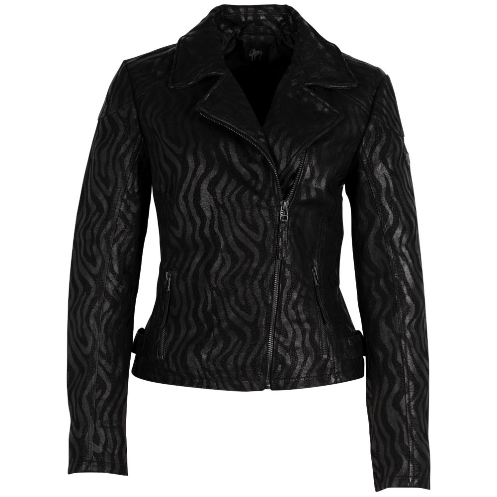 Geaca de Piele Dama Gipsy Negru/Negru Zebra GWCheetah Geaca de Piele Dama Gipsy Negru/Negru Zebra GWCheetah - readytowear.ro