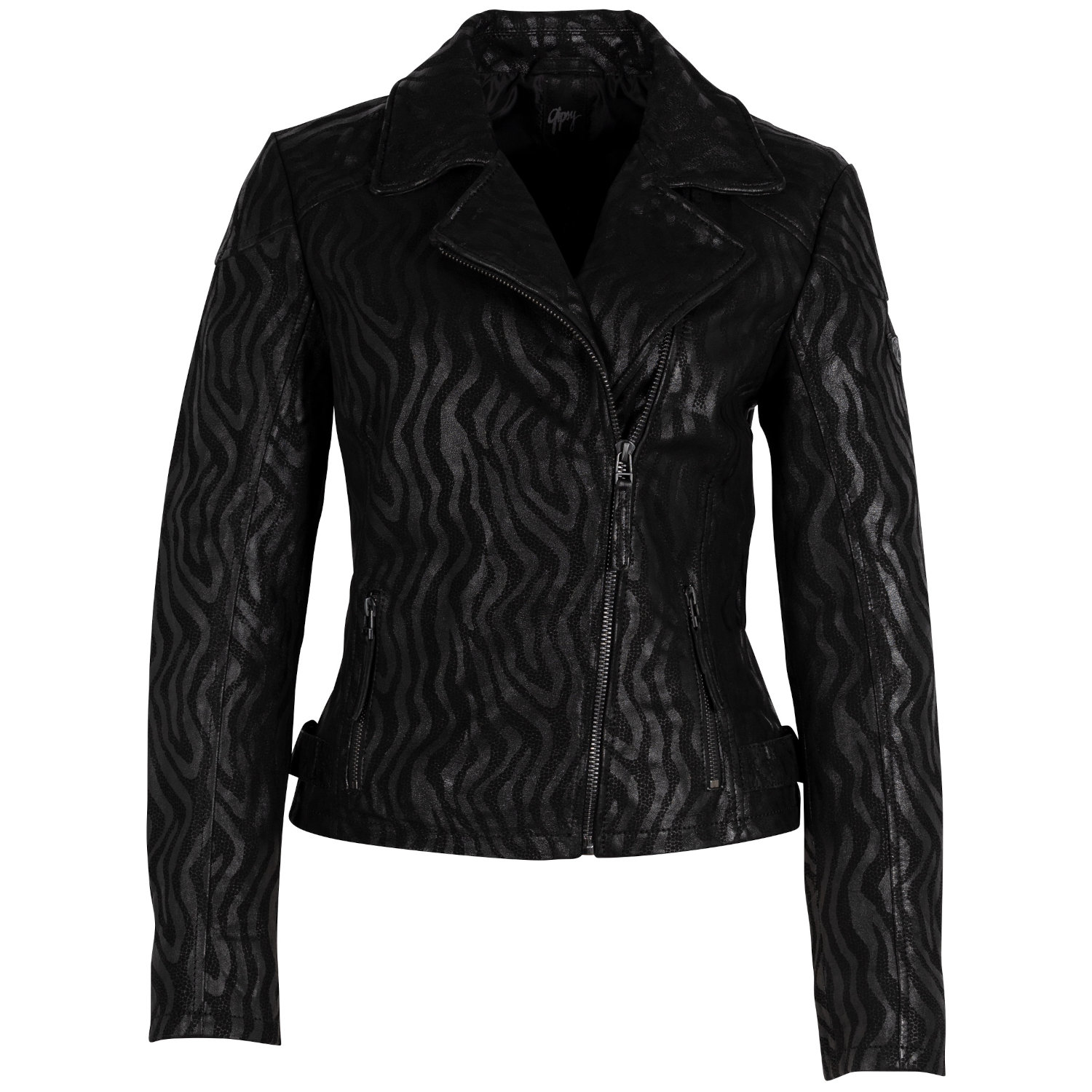 Geaca de Piele Dama Gipsy Negru/Negru Zebra GWCheetah – IMBRACAMINTE