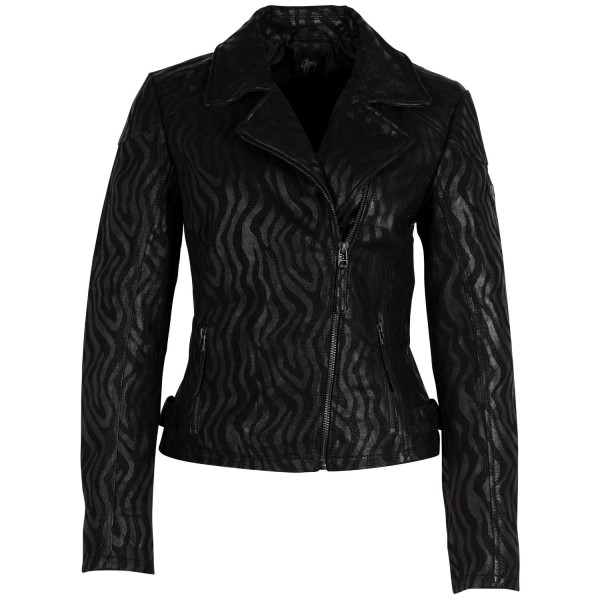 Geaca de Piele Dama Gipsy Negru/Negru Zebra GWCheetah – IMBRACAMINTE — fotografia 1
