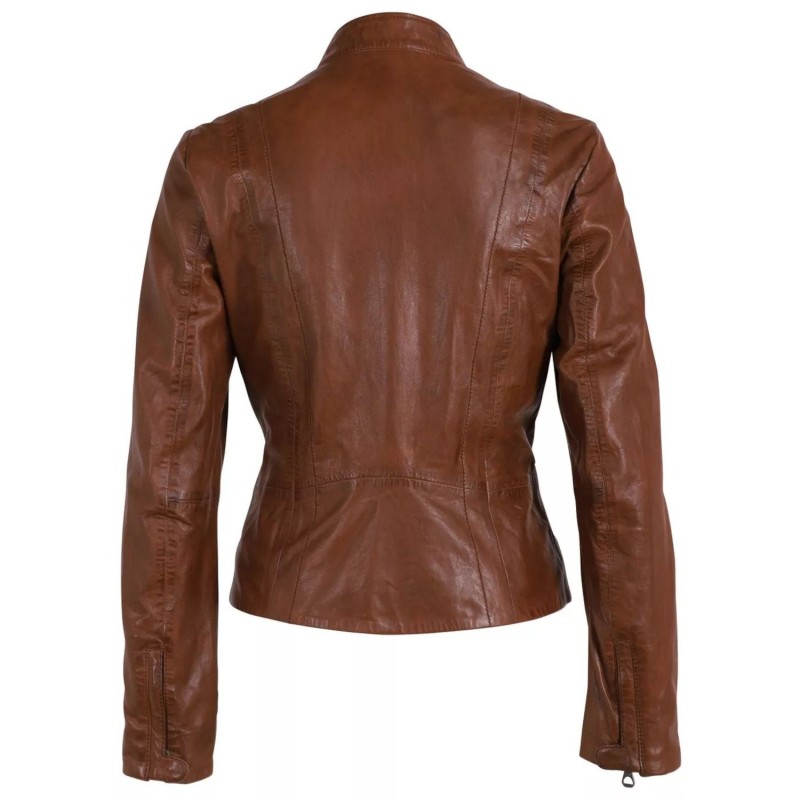 Geaca de Piele Dama Gipsy Coniac Inchis GWChessy – IMBRACAMINTE Geaca de Piele Dama Gipsy Coniac Inchis GWChessy – IMBRACAMINTE