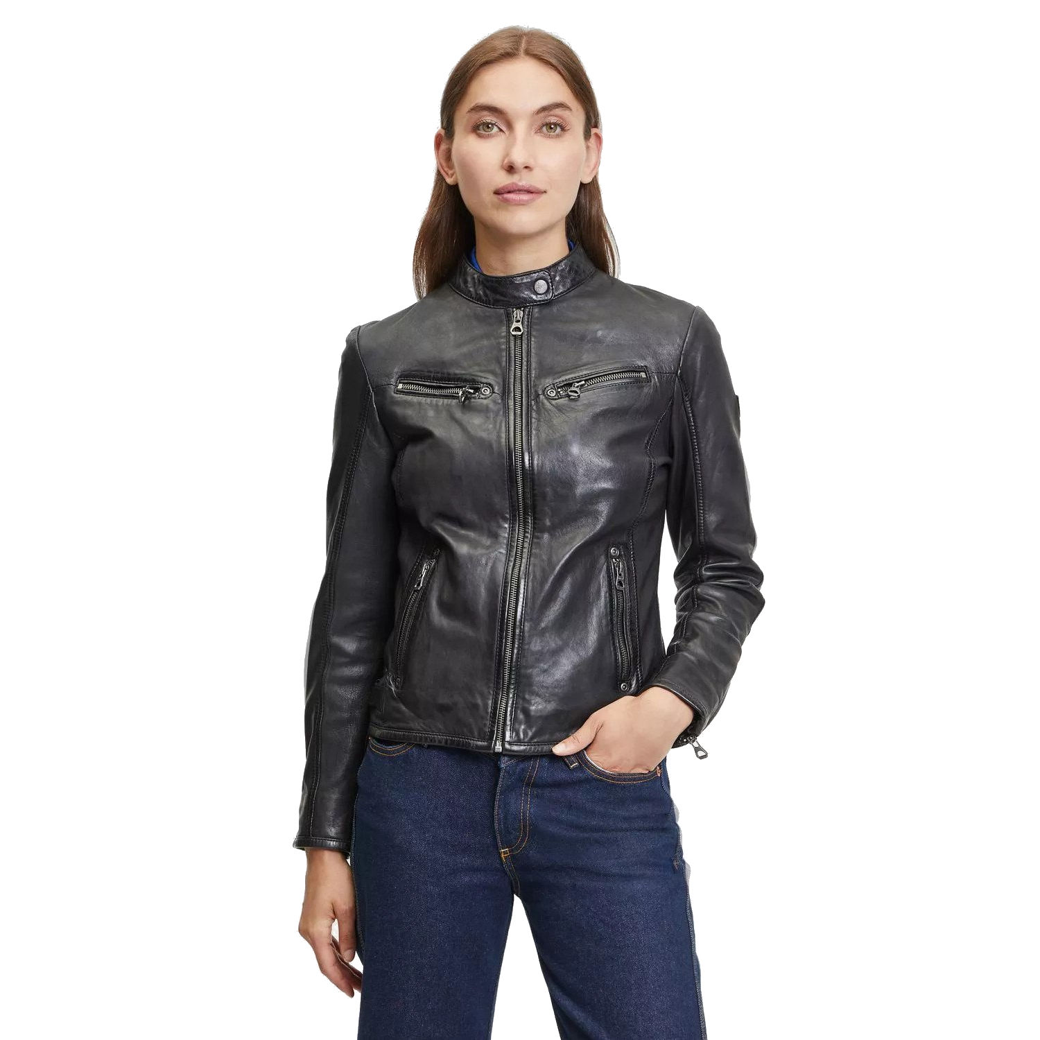 Geaca de Piele Dama Gipsy Neagra GWDjura – IMBRACAMINTE