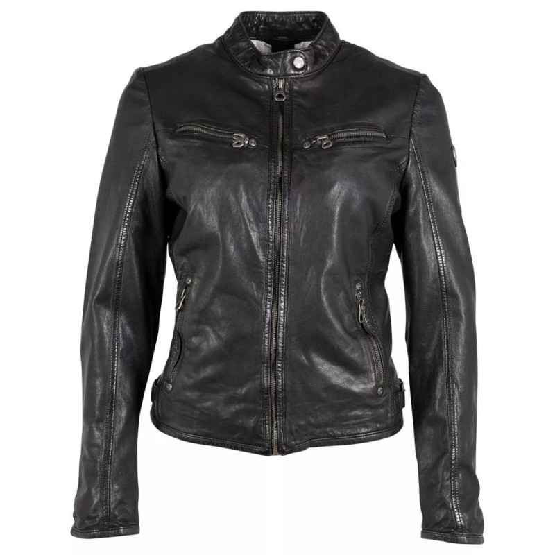 Geaca de Piele Dama Gipsy Neagra GWDjura – IMBRACAMINTE Geaca de Piele Dama Gipsy Neagra GWDjura – IMBRACAMINTE