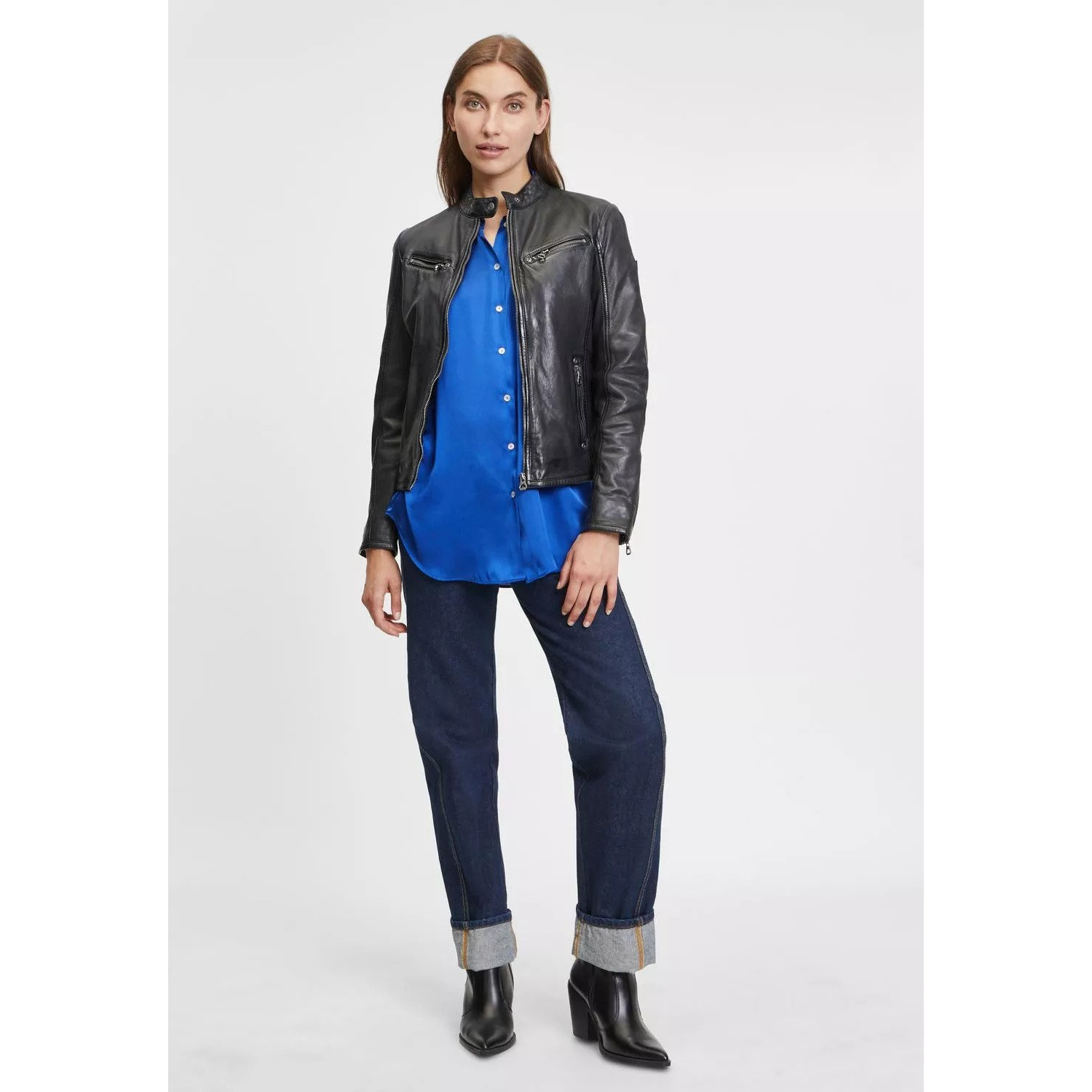 Geaca de Piele Dama Gipsy Neagra GWDjura – IMBRACAMINTE