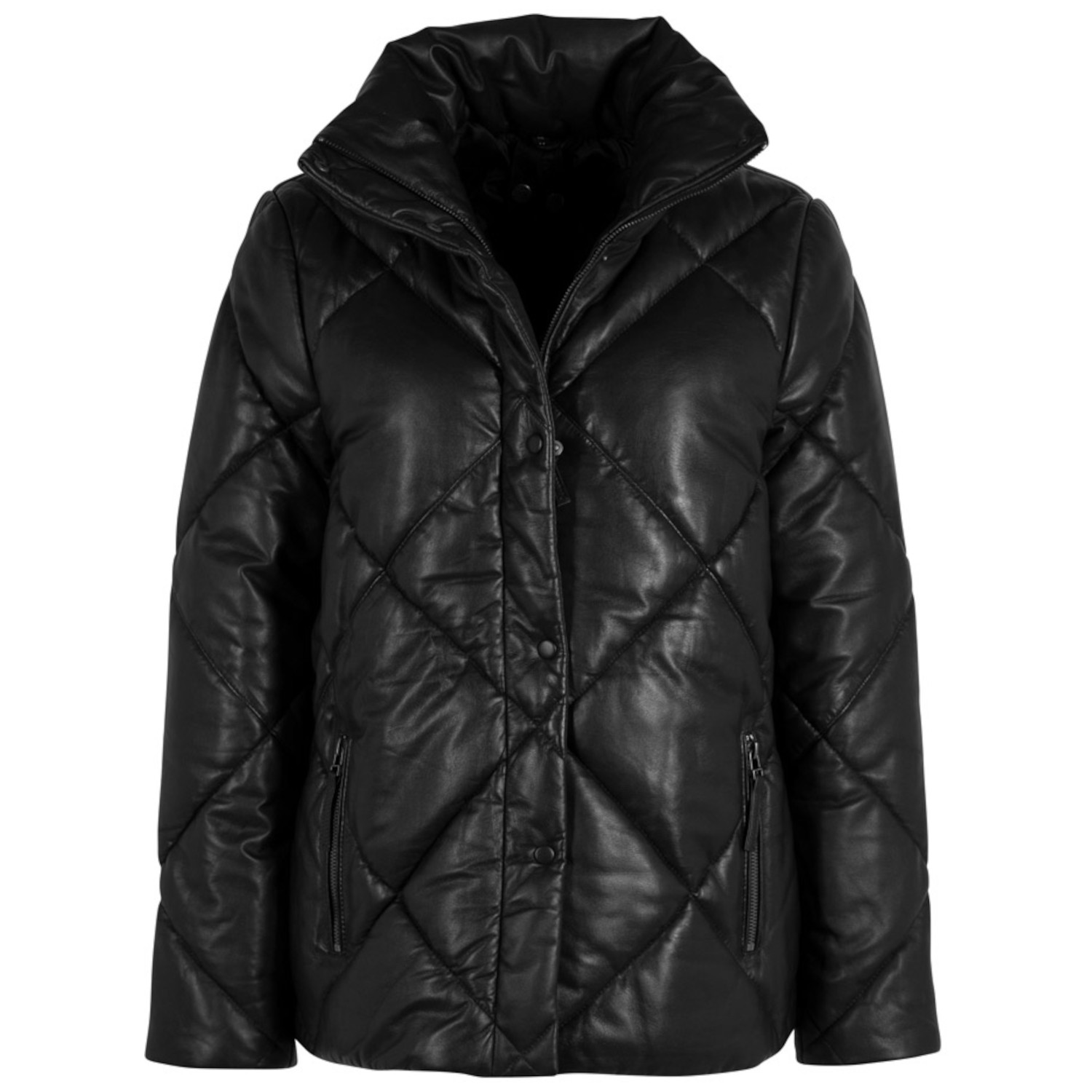 Geaca de Iarna din Piele Dama Gipsy Neagra GWEditha – Black Friday