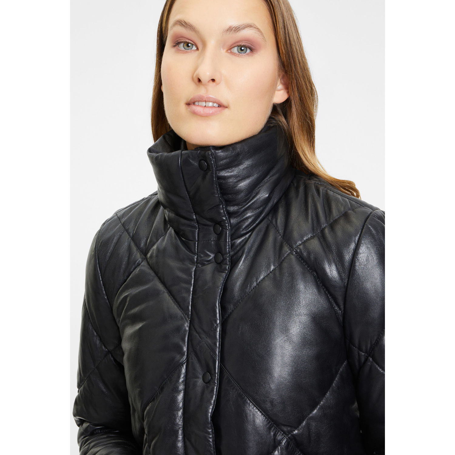 Geaca de Iarna din Piele Dama Gipsy Neagra GWEditha – Black Friday