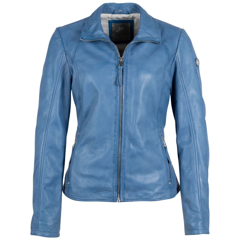 Geaca de Piele Dama Gipsy Albastra GWEleen – Geci de Piele Geaca de Piele Dama Gipsy Albastra GWEleen – Geci de Piele