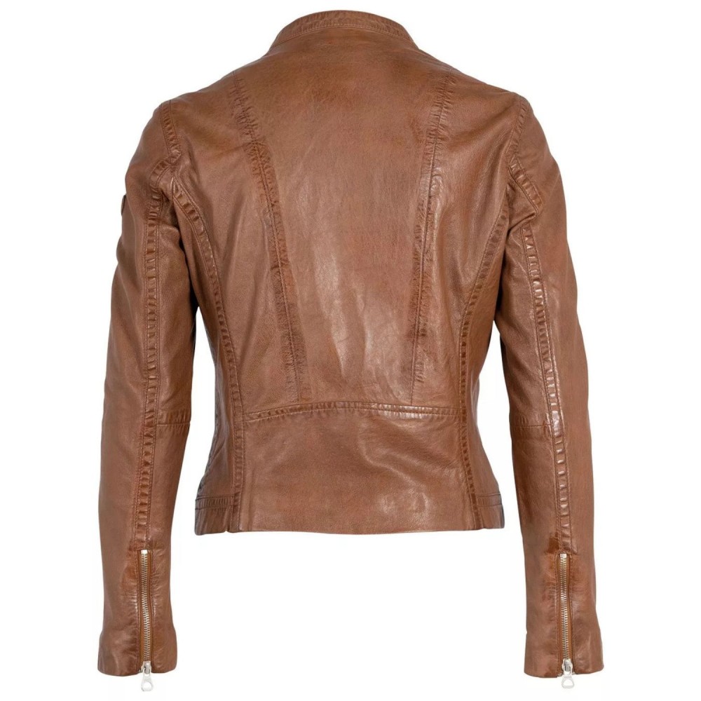 Geaca de Piele Dama Gipsy Coniac GWElyza Geaca de Piele Dama Gipsy Coniac GWElyza - readytowear.ro
