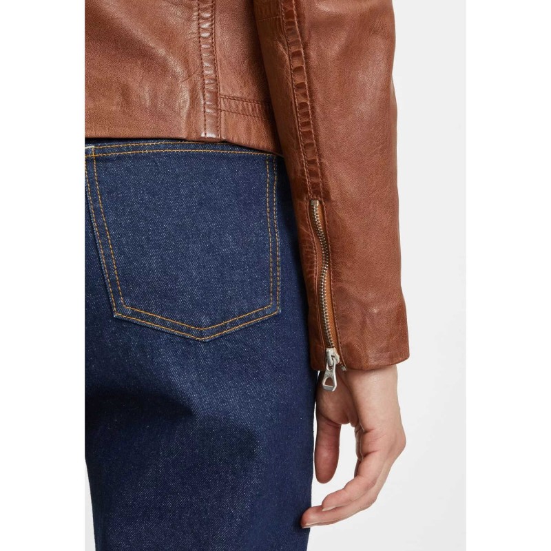 Geaca de Piele Dama Gipsy Coniac GWElyza – IMBRACAMINTE