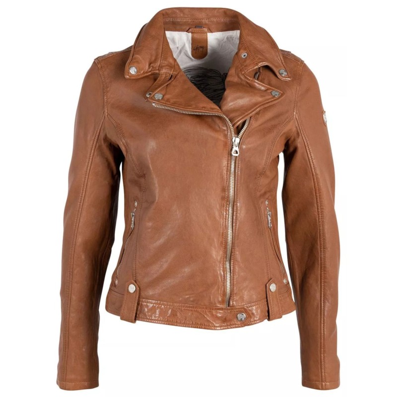 Geaca de Piele Dama Gipsy Coniac GWFaye – IMBRACAMINTE Geaca de Piele Dama Gipsy Coniac GWFaye – IMBRACAMINTE