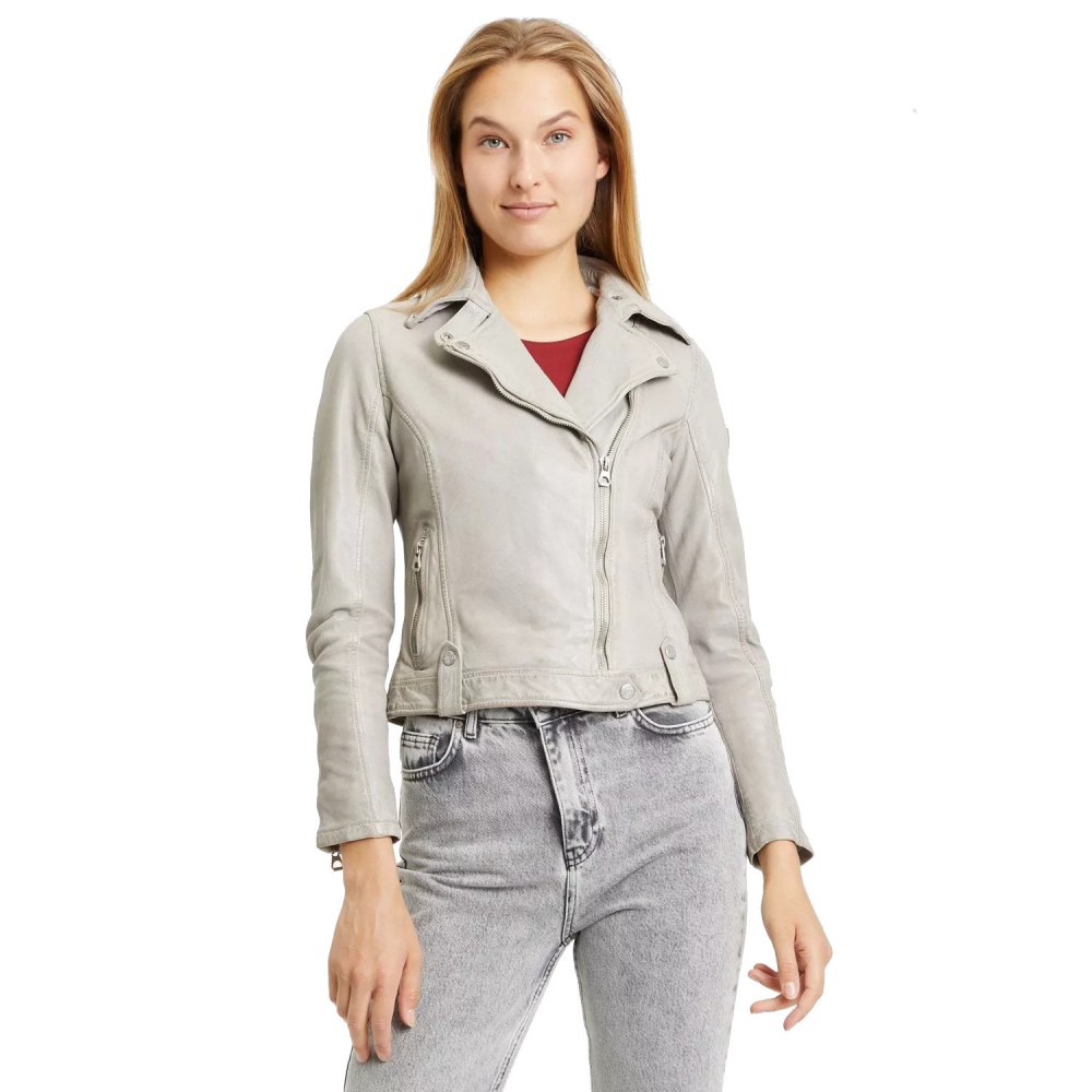 Geaca de Piele Dama Gipsy Gri Argintiu GWFaye Geaca de Piele Dama Gipsy Gri Argintiu GWFaye - readytowear.ro