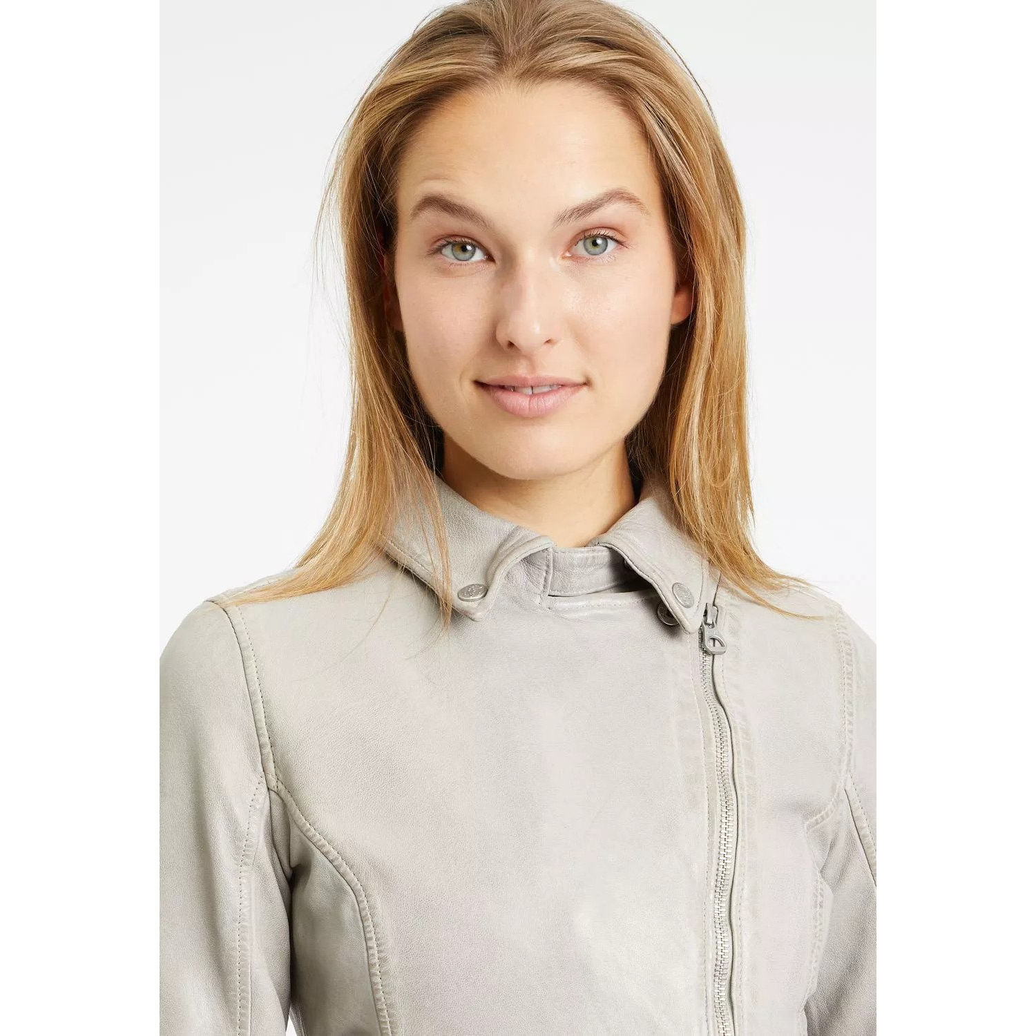 Geaca de Piele Dama Gipsy Gri Argintiu GWFaye – IMBRACAMINTE Geaca de Piele Dama Gipsy Gri Argintiu GWFaye – IMBRACAMINTE