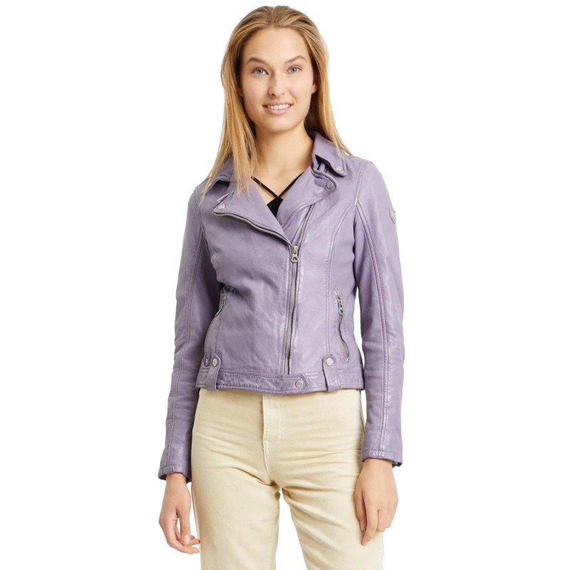 Geaca de Piele Dama Gipsy Mov Lavanda GWFaye – IMBRACAMINTE