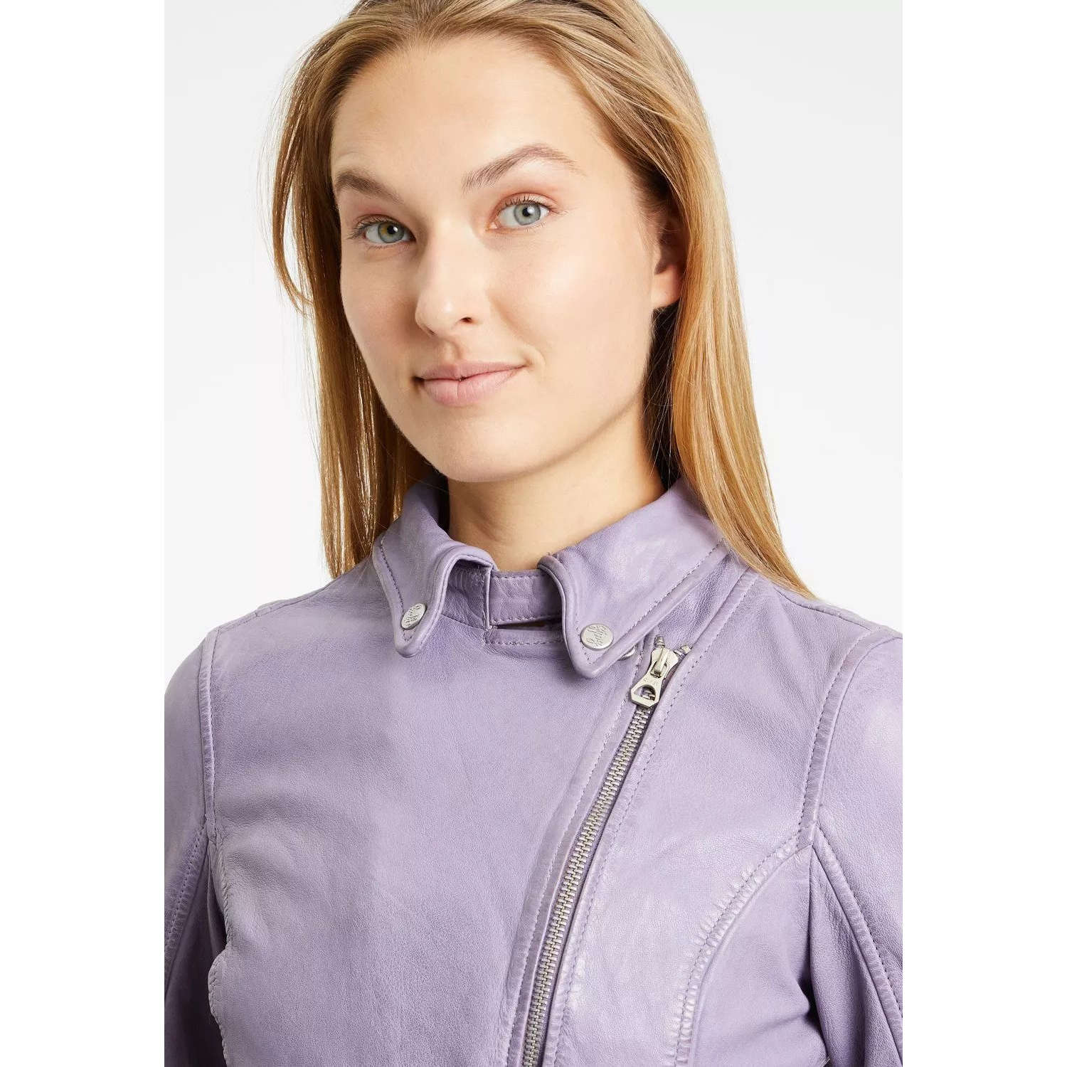 Geaca de Piele Dama Gipsy Mov Lavanda GWFaye – IMBRACAMINTE