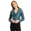 Geaca de Piele Dama Gipsy Verde GWFaye – IMBRACAMINTE